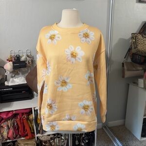 Yellow Floral Sweatshirt